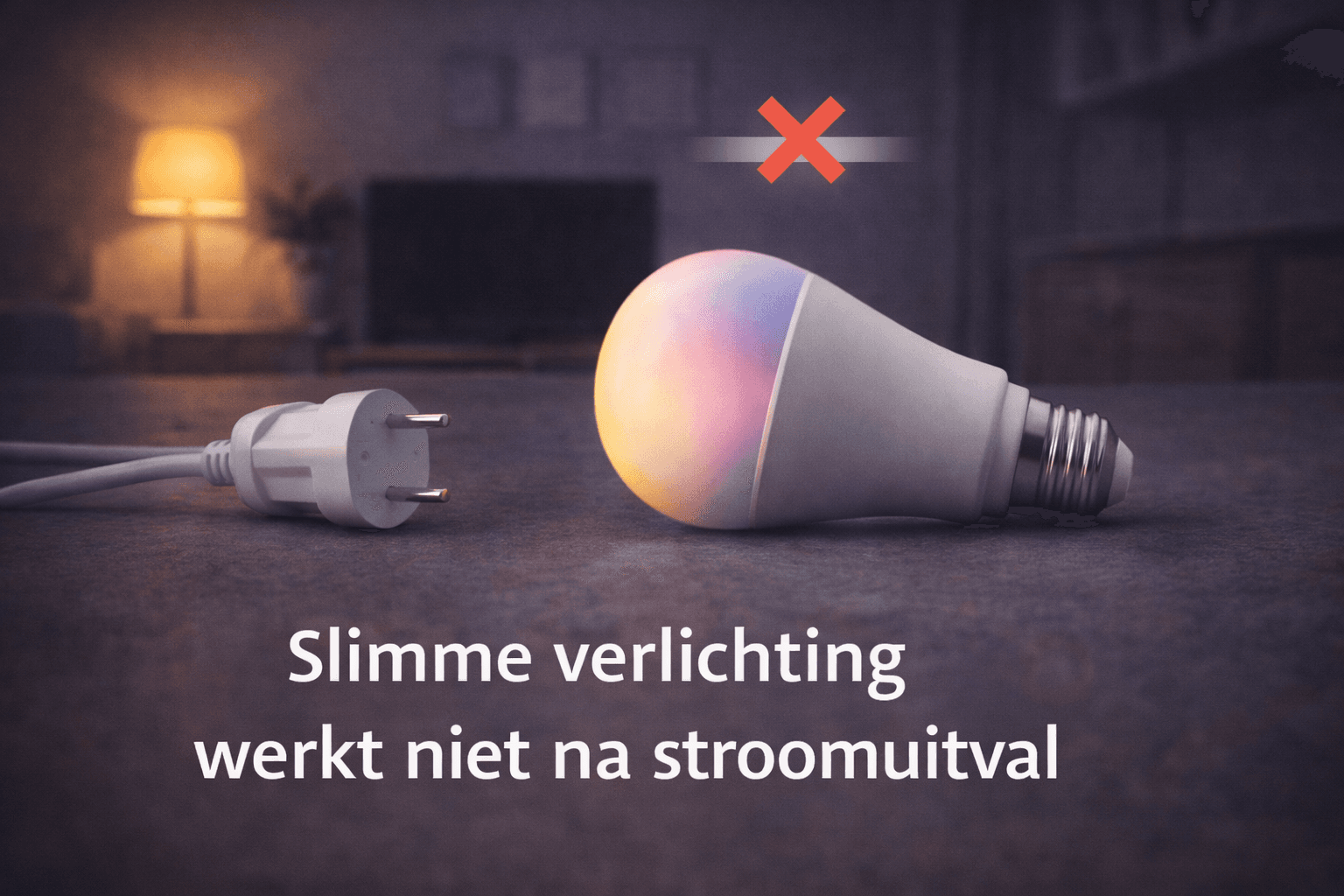 Slimme verlichting werkt niet na stroomuitval