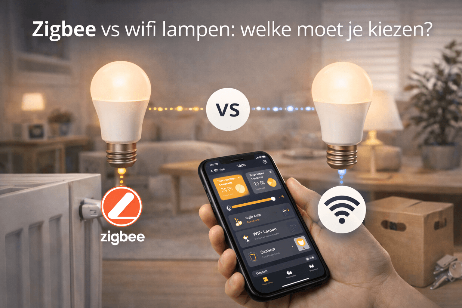 Zigbee vs wifi lampen: welke moet je kiezen? (eerlijke vergelijking 2026)