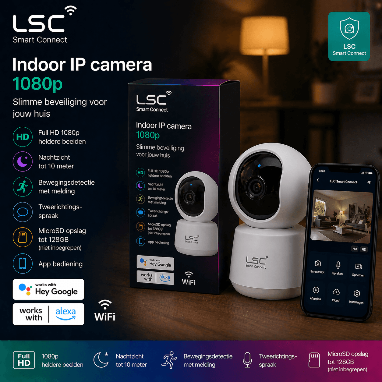 LSC Indoor IP camera 1080p — goedkoopste binnencamera
